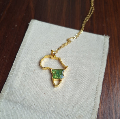 Gold Tsavorite Afrika Necklace