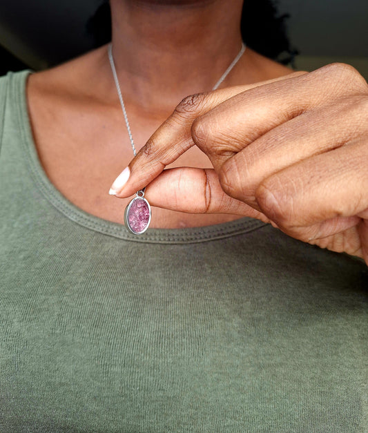 Silver Rhodolite Binti Necklace