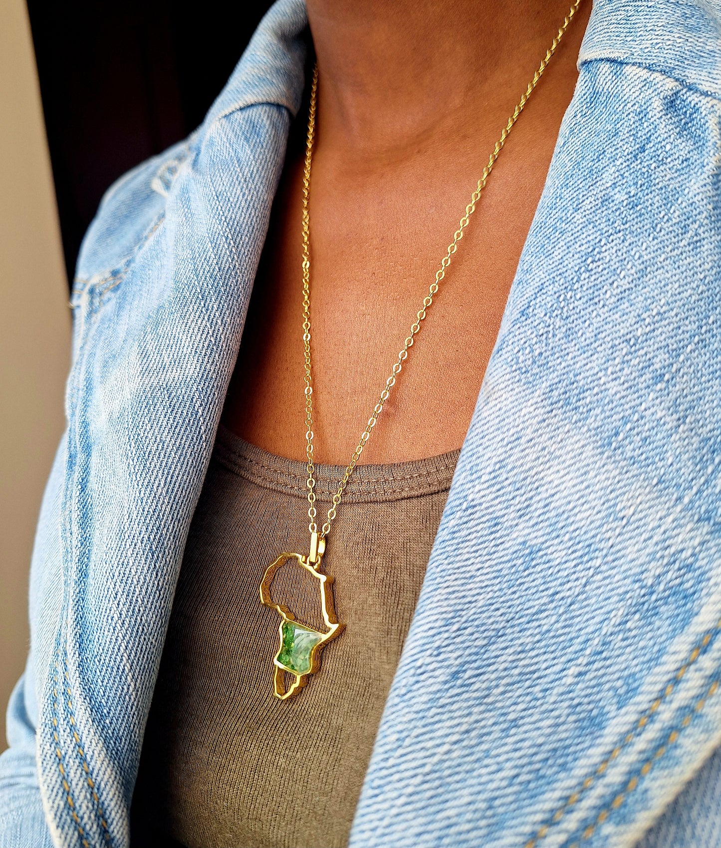 Gold Tsavorite Afrika Necklace