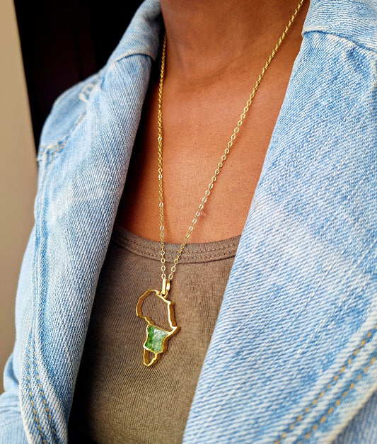 Gold Tsavorite Afrika Necklace