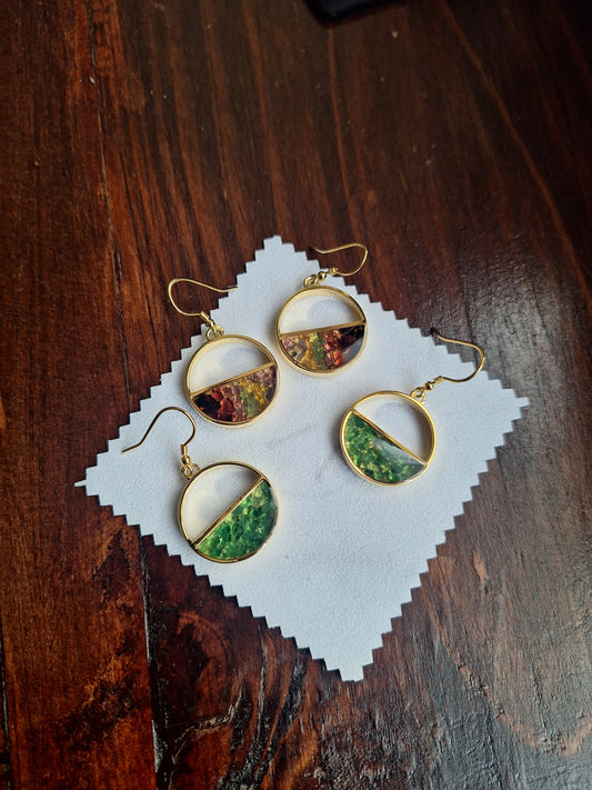 Gold Tsavorite Mwezi Earrings