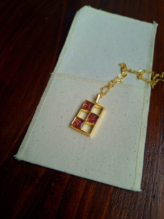 Gold Rhodolite Bao Necklace