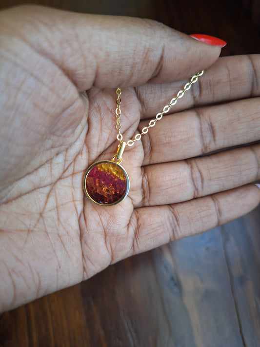 Gold Mini Duara Fire Necklace