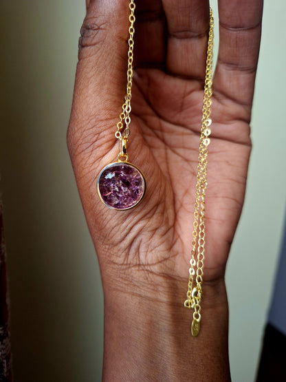 Gold Mini Duara Amethyst Necklace