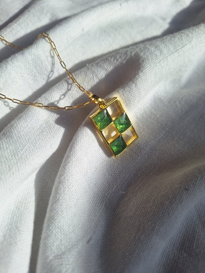 Gold Tsavorite Bao Necklace