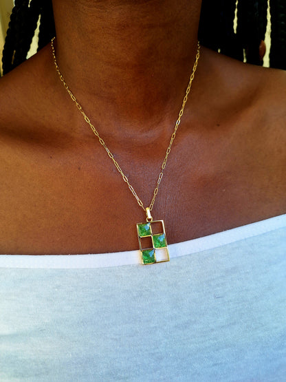 Gold Tsavorite Bao Necklace