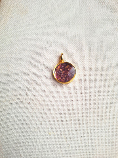 Gold Mini Duara Amethyst Pendant