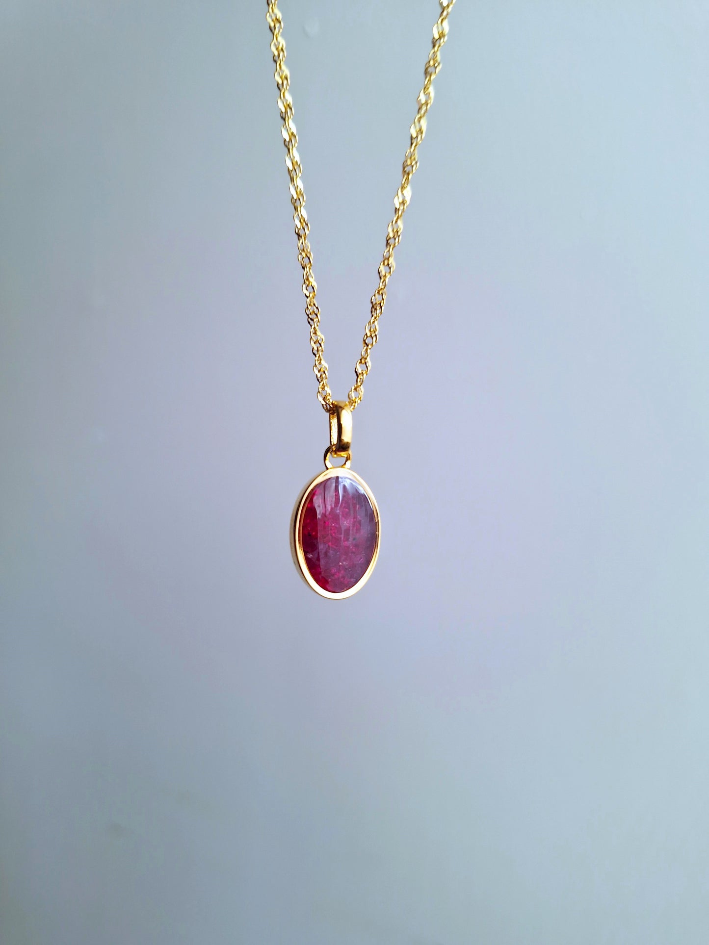 Gold Binti Ruby Necklace