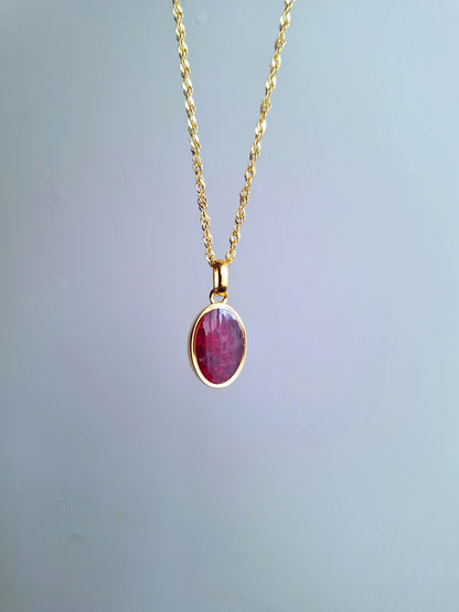 Gold Binti Ruby Necklace