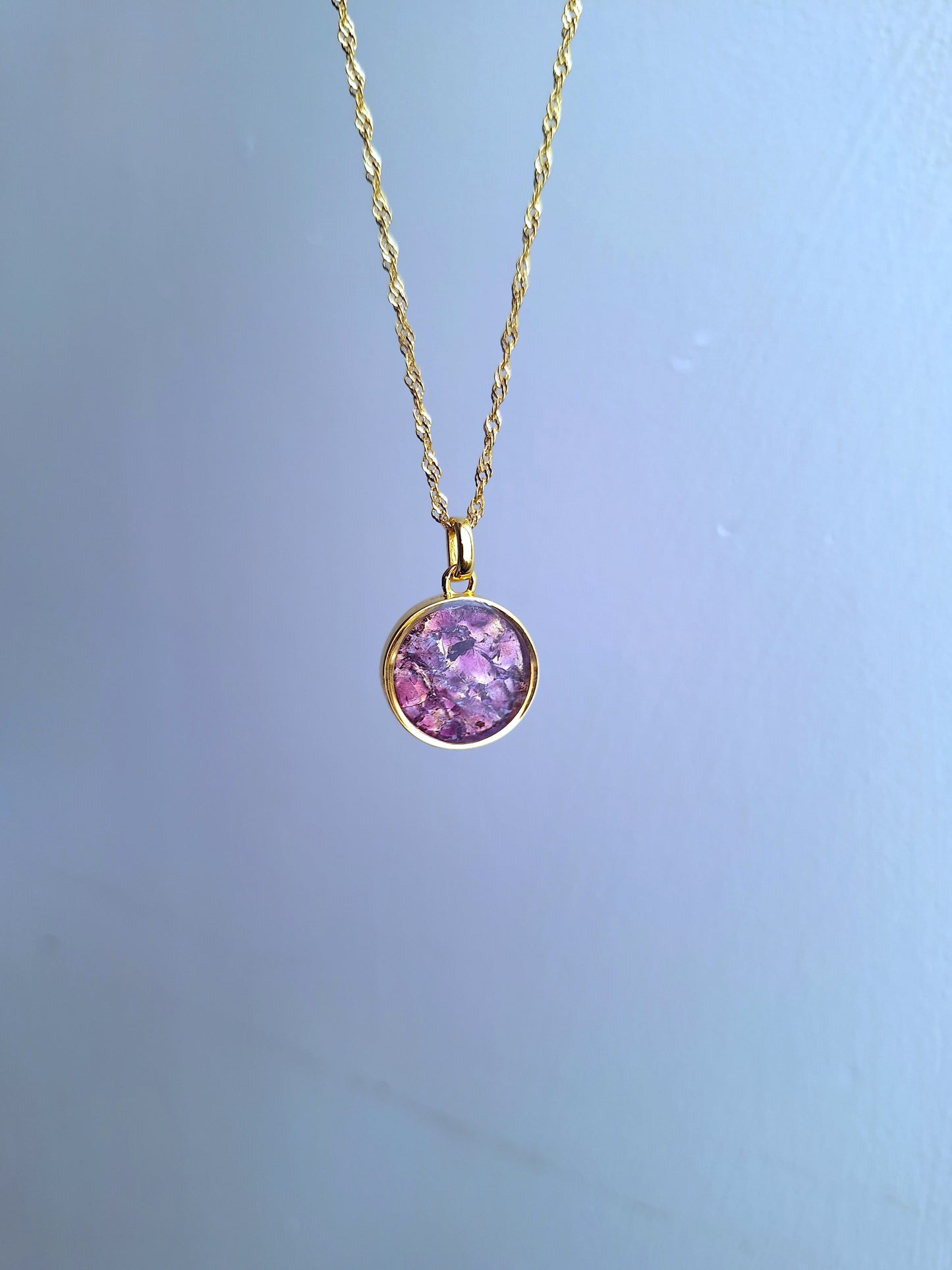 Gold Mini Duara Amethyst Necklace