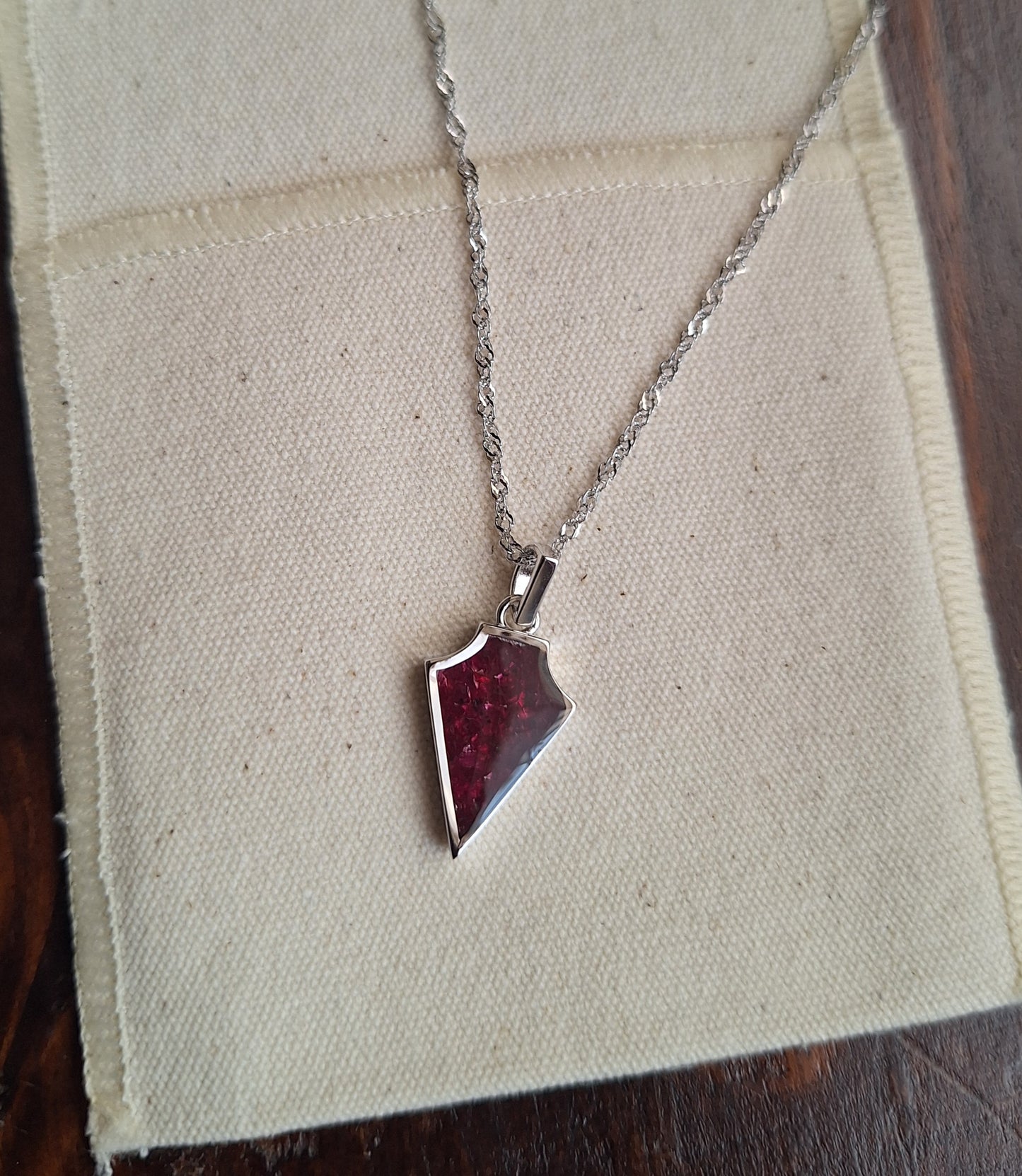 Silver Ngao Ruby Necklace