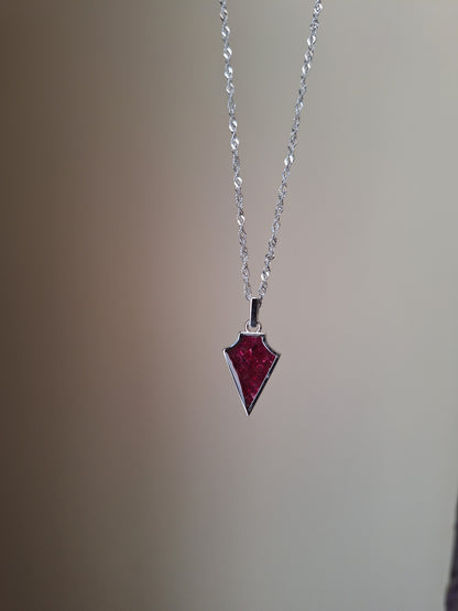Silver Ngao Ruby Necklace