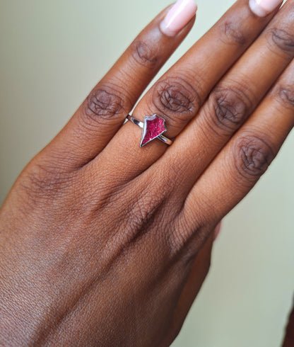 Silver Ngao Ruby Ring