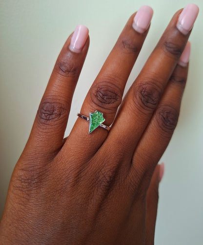 Silver Ngao Tsavorite Ring