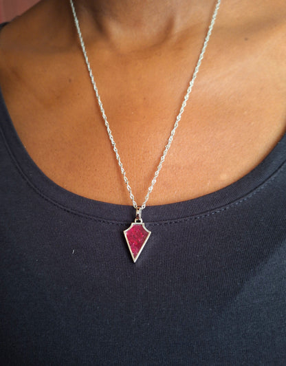 Silver Ngao Ruby Necklace