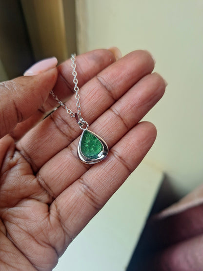 Silver Mao Tsavorite Necklace