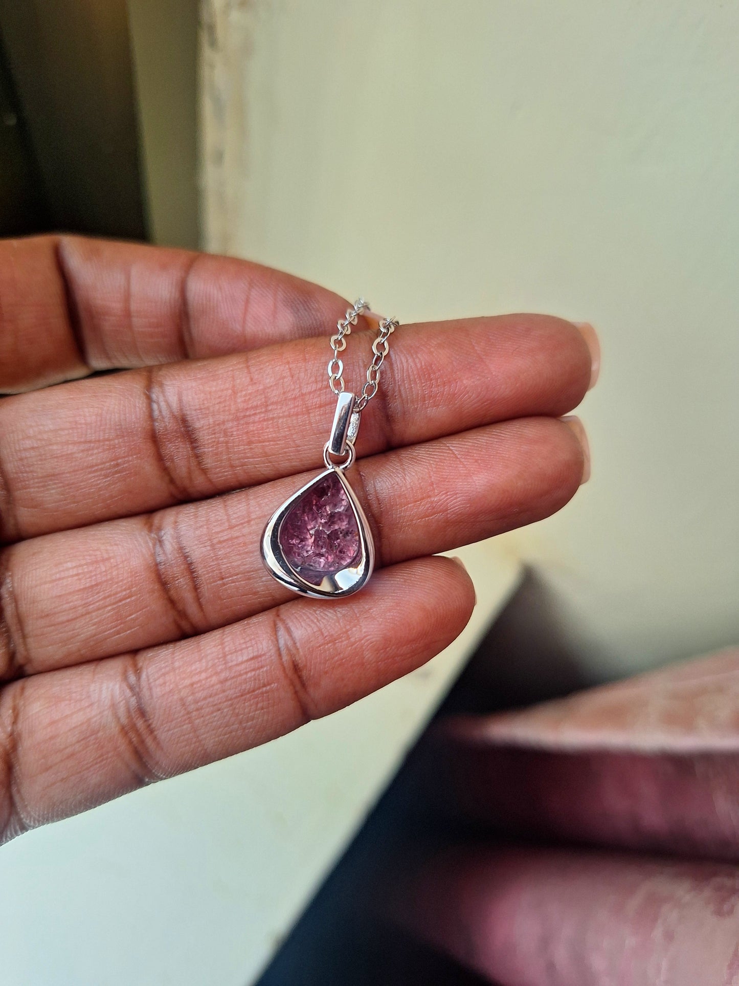 Silver Mao Rhodolite Necklace
