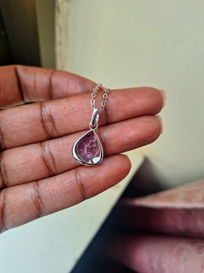 Silver Mao Rhodolite Necklace