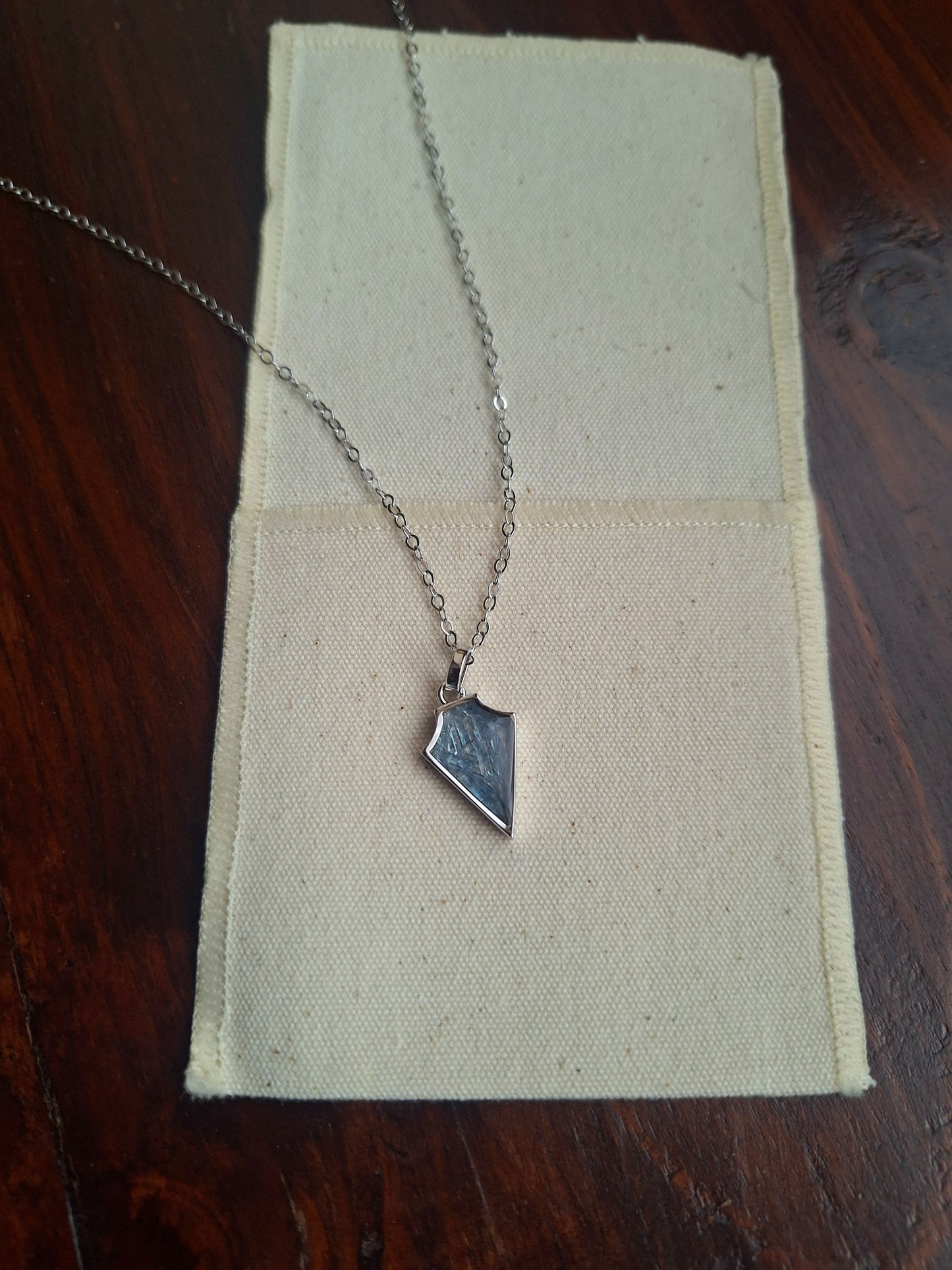 Silver Ngao Kyanite Necklace