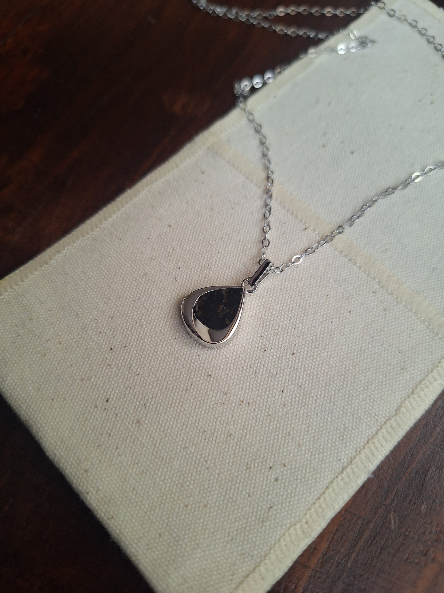 Silver Mao Black Tourmaline Necklace