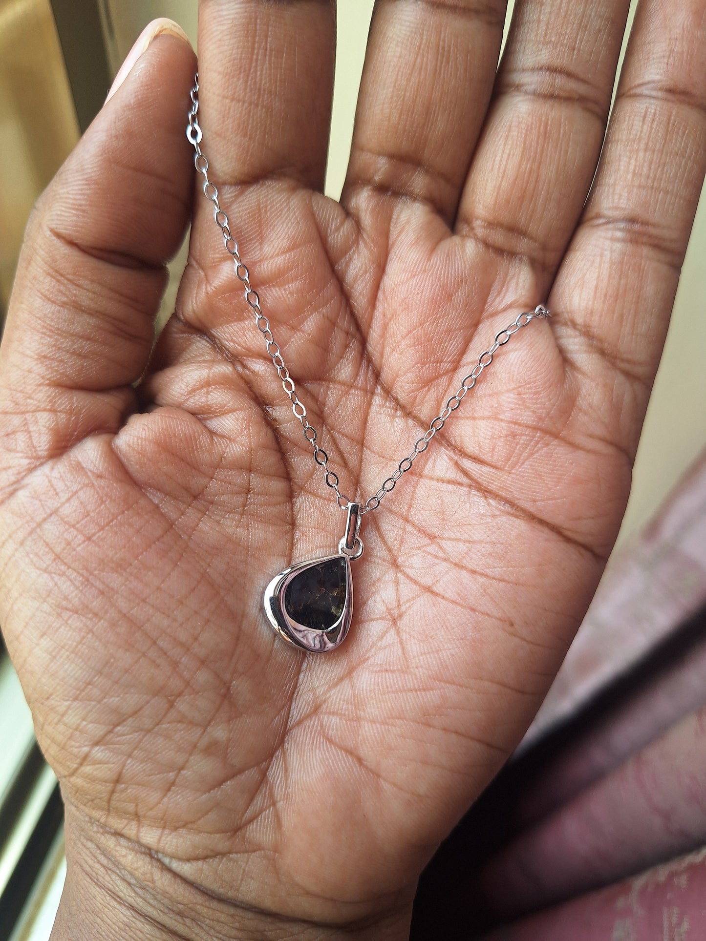 Silver Mao Black Tourmaline Necklace