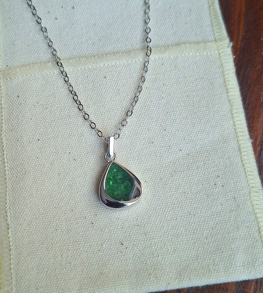 Silver Tsavorite Mao Necklace