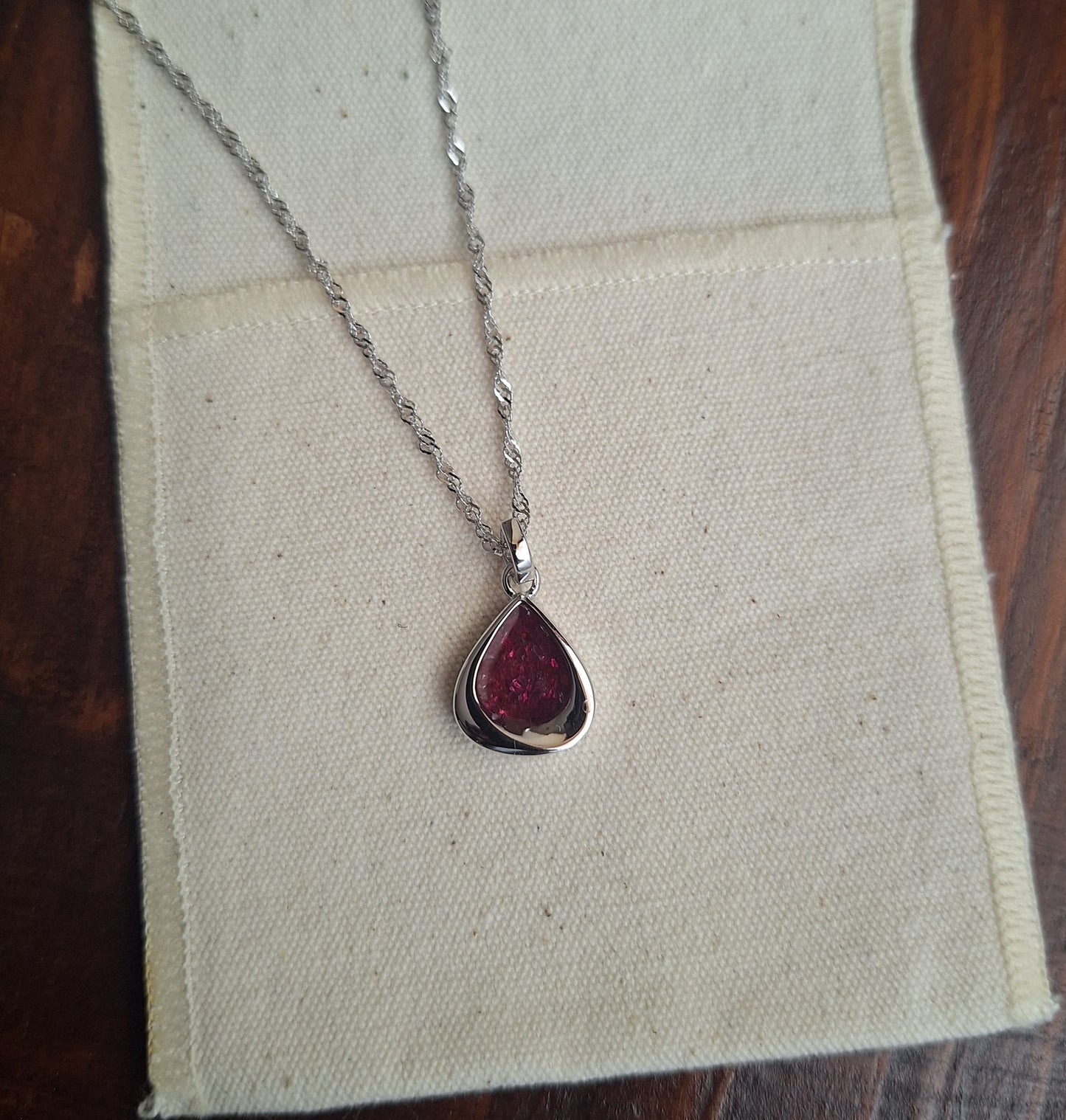 Silver Mao Ruby Necklace
