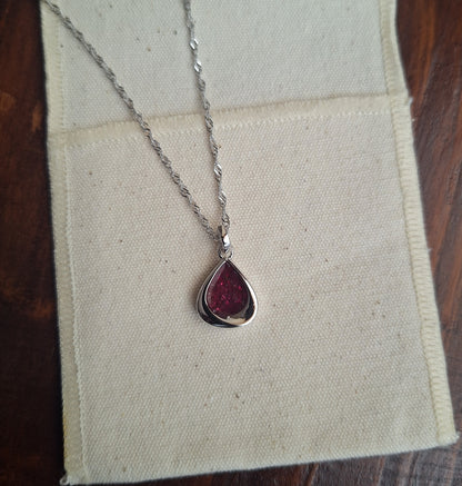 Silver Mao Ruby Necklace