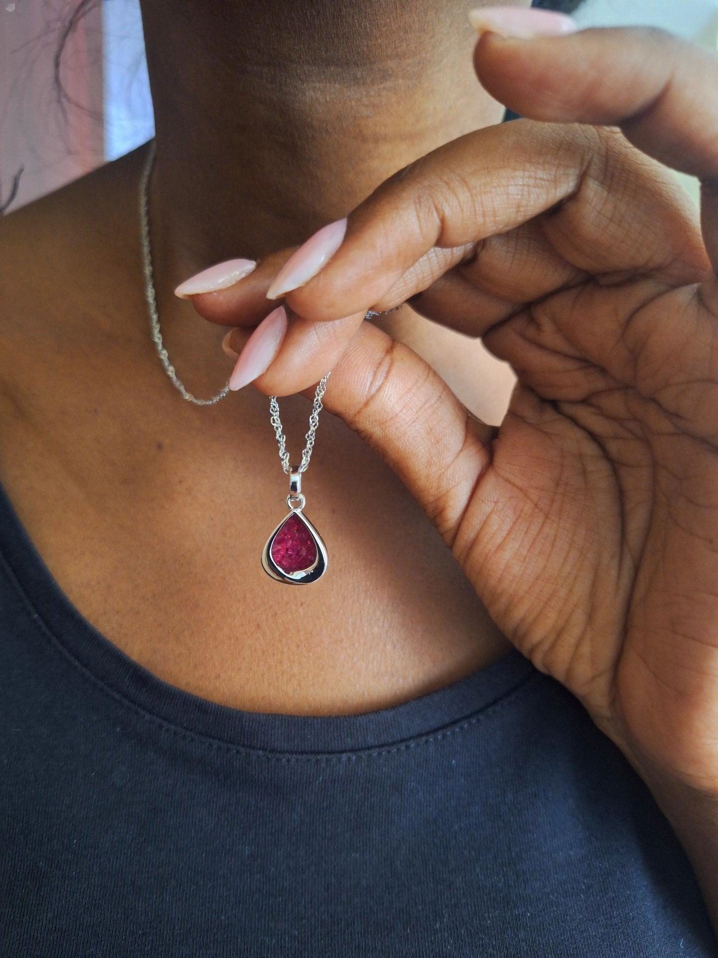 Silver Mao Ruby Necklace