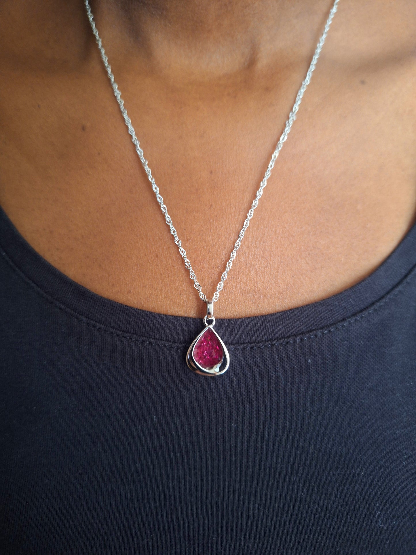Silver Mao Ruby Necklace