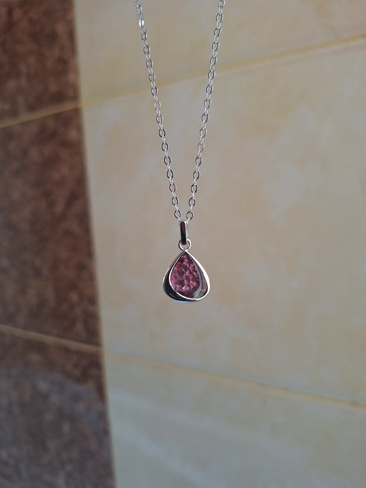 Silver Mao Rhodolite Necklace