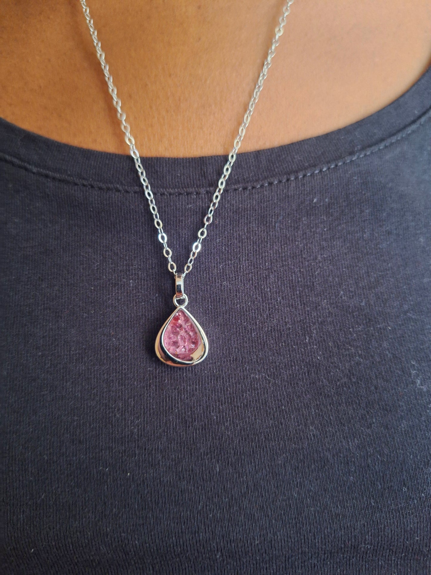 Silver Mao Rhodolite Necklace