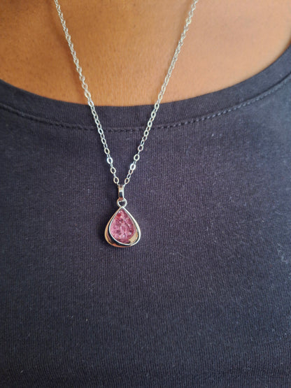 Silver Mao Rhodolite Necklace