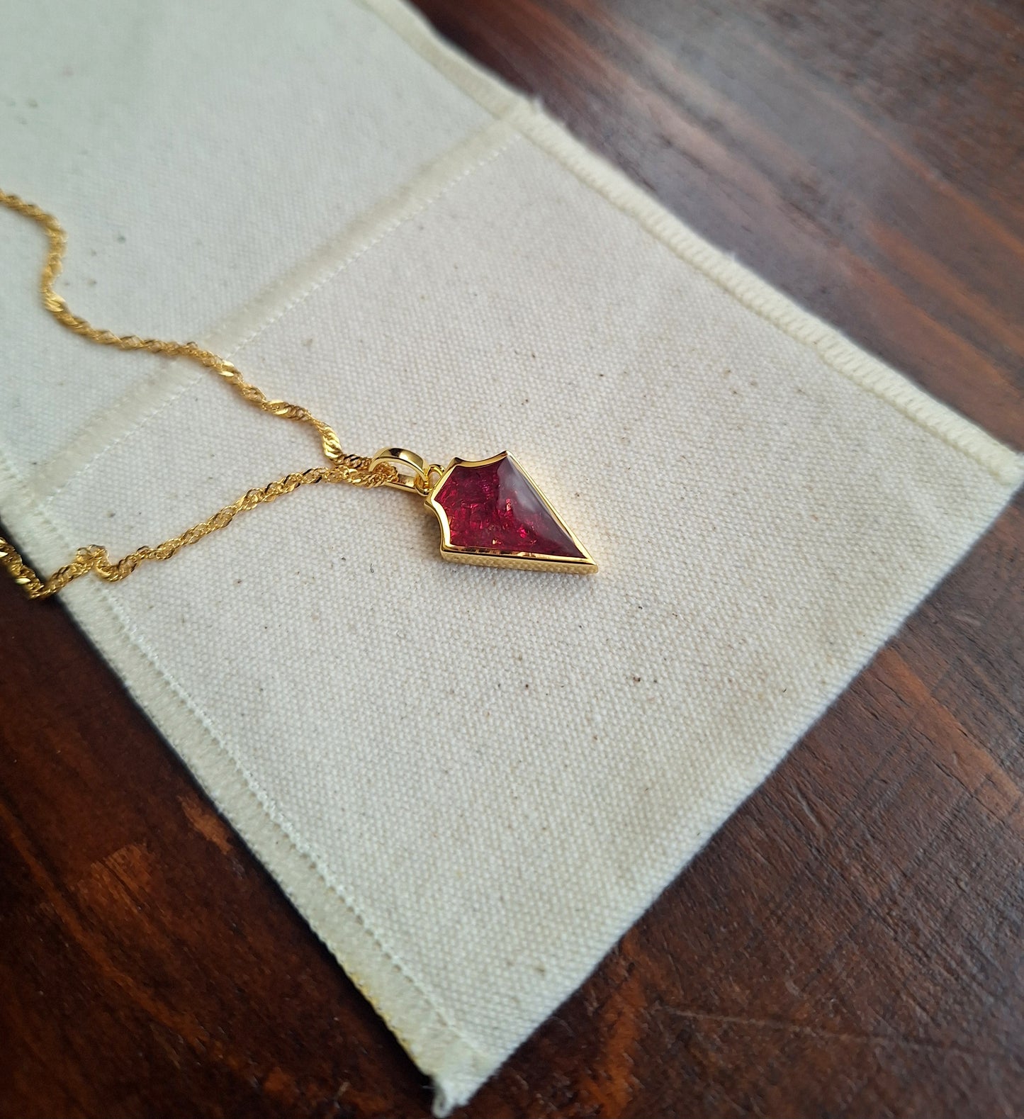 Gold Ruby Ngao Necklace