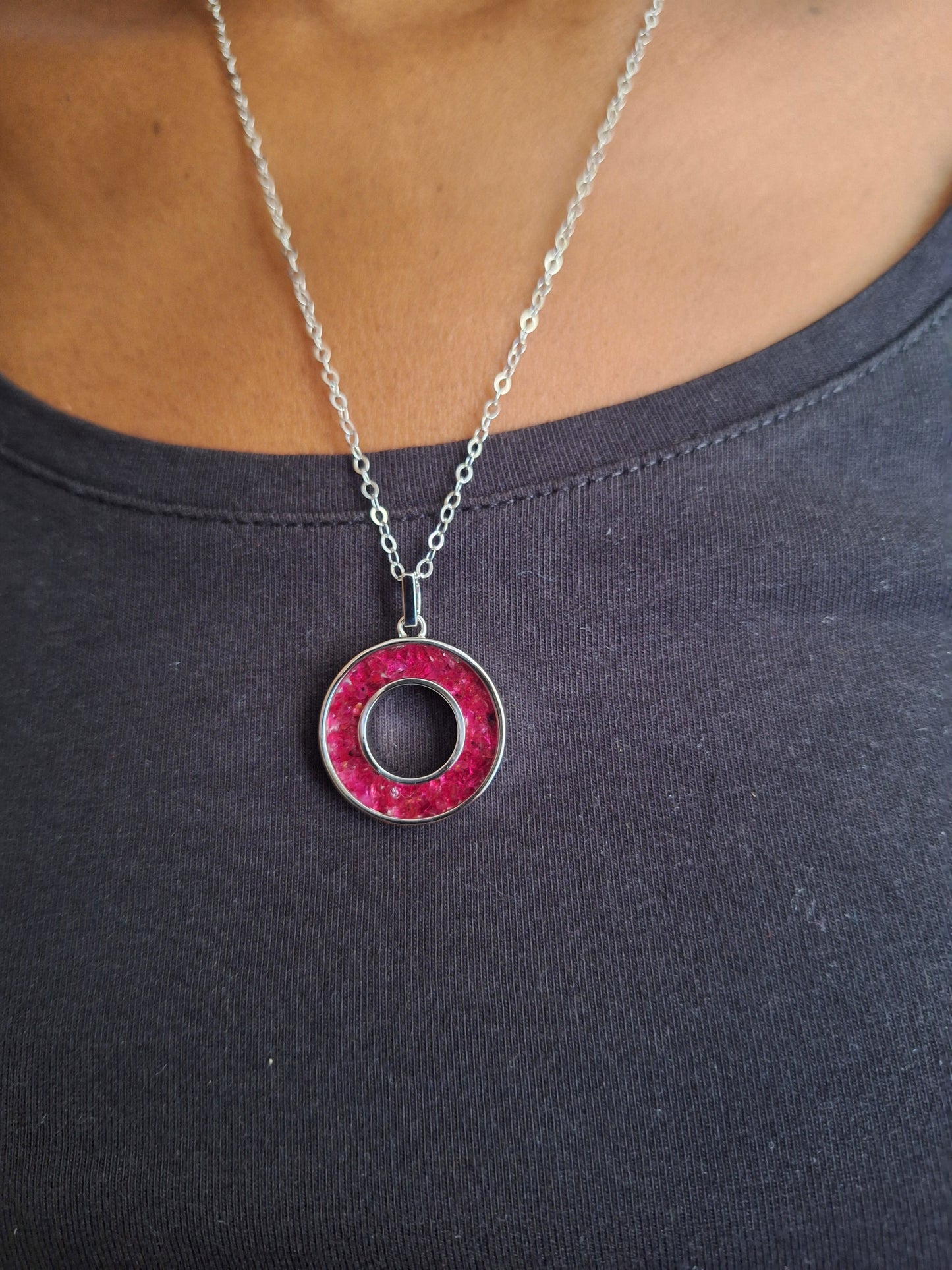 Silver Ruby Malkia Necklace