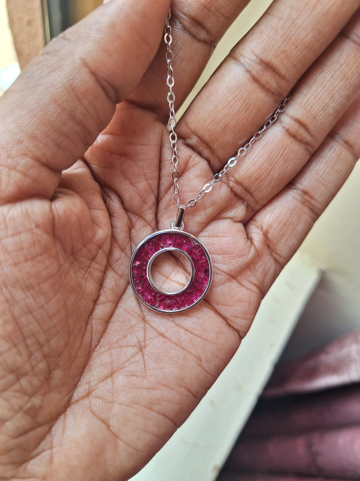 Silver Ruby Malkia Necklace