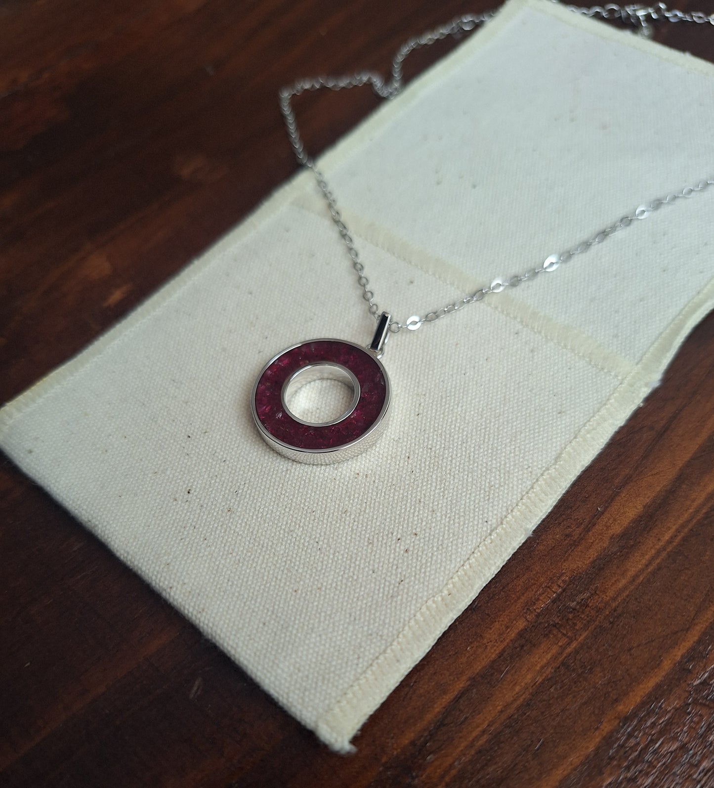 Silver Ruby Malkia Necklace