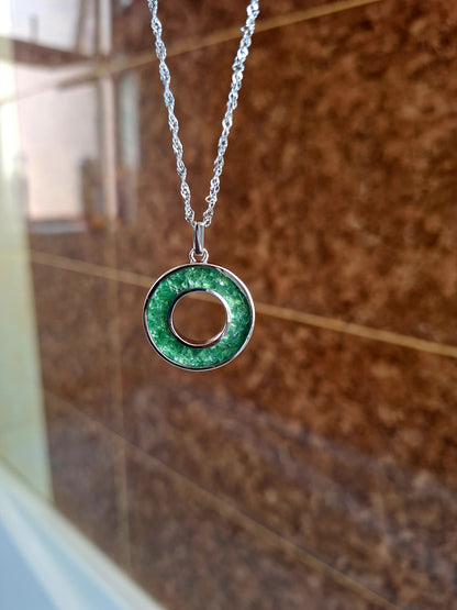 Silver Tsavorite Malkia Necklace