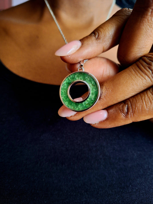 Silver Tsavorite Malkia Necklace