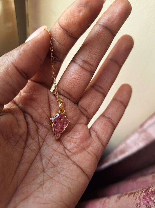 Gold Ngao Rhodolite Necklace