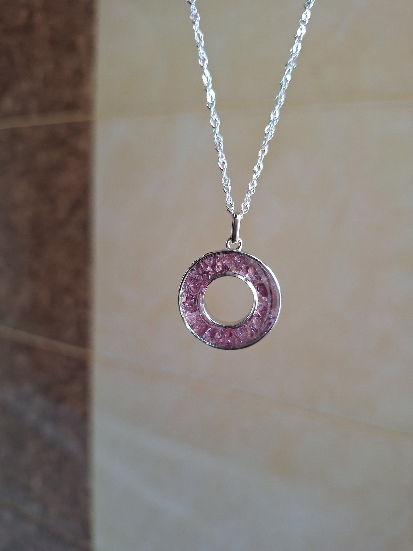 Silver Rhodolite Malkia Necklace