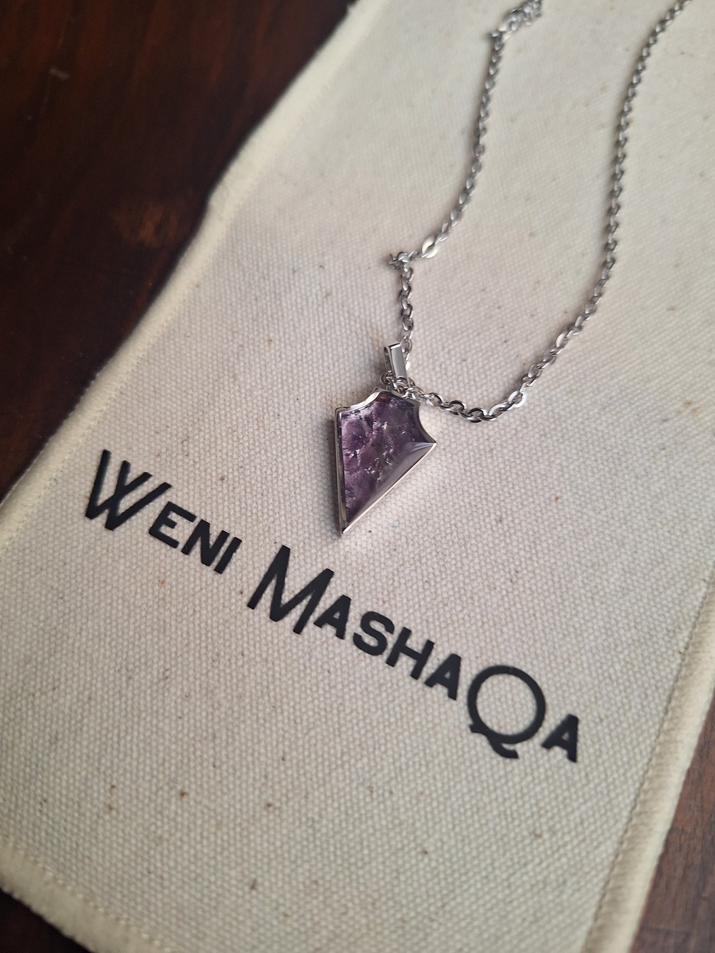 Silver Ngao Amethyst Necklace