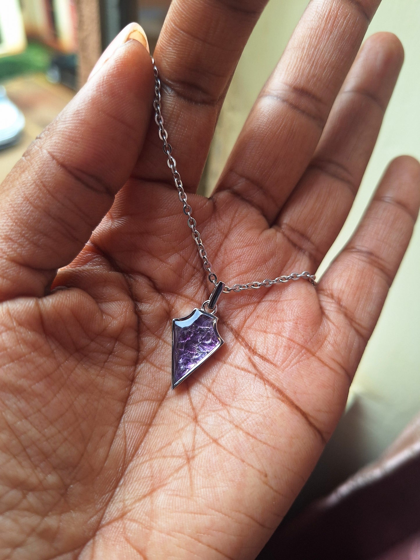 Silver Ngao Amethyst Necklace