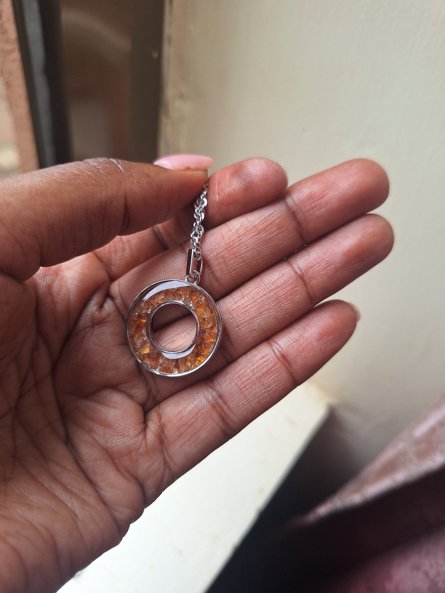 Silver Spessartine Malkia Necklace