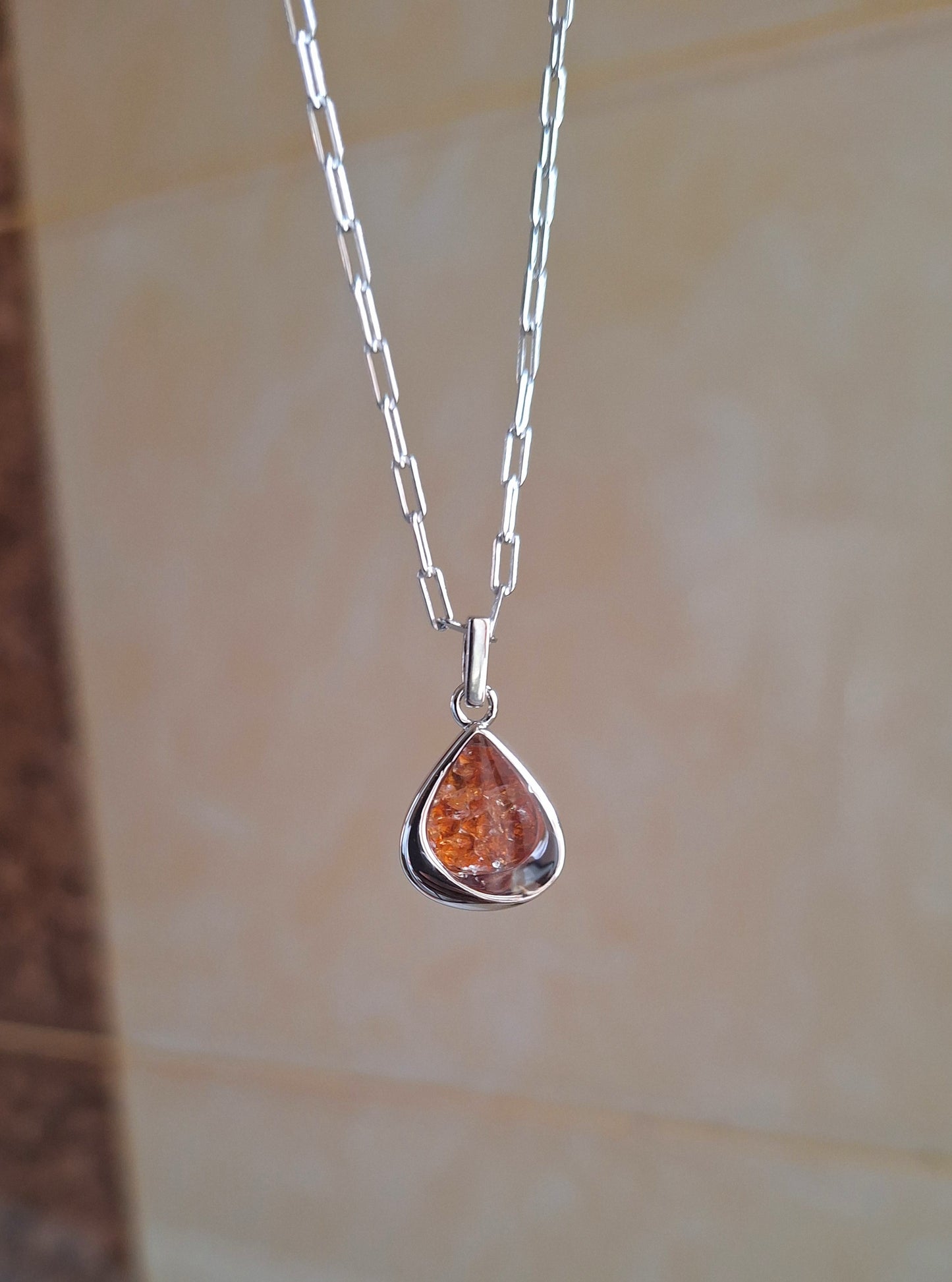 Silver Mao Spessartine Necklace