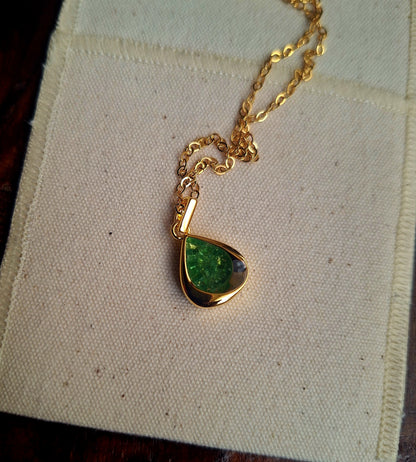 Gold Tsavorite Mao Necklace