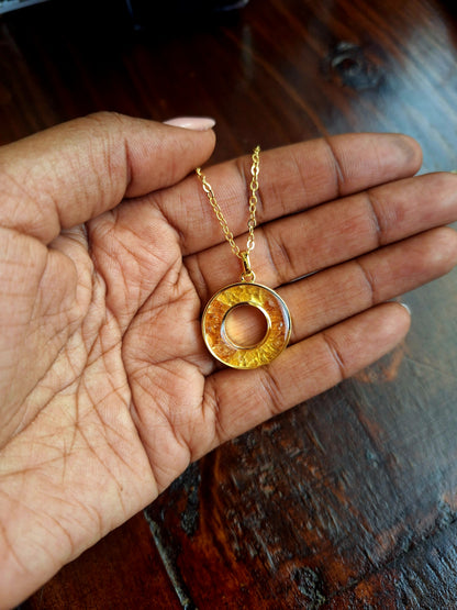 Gold Fire Malkia Necklace
