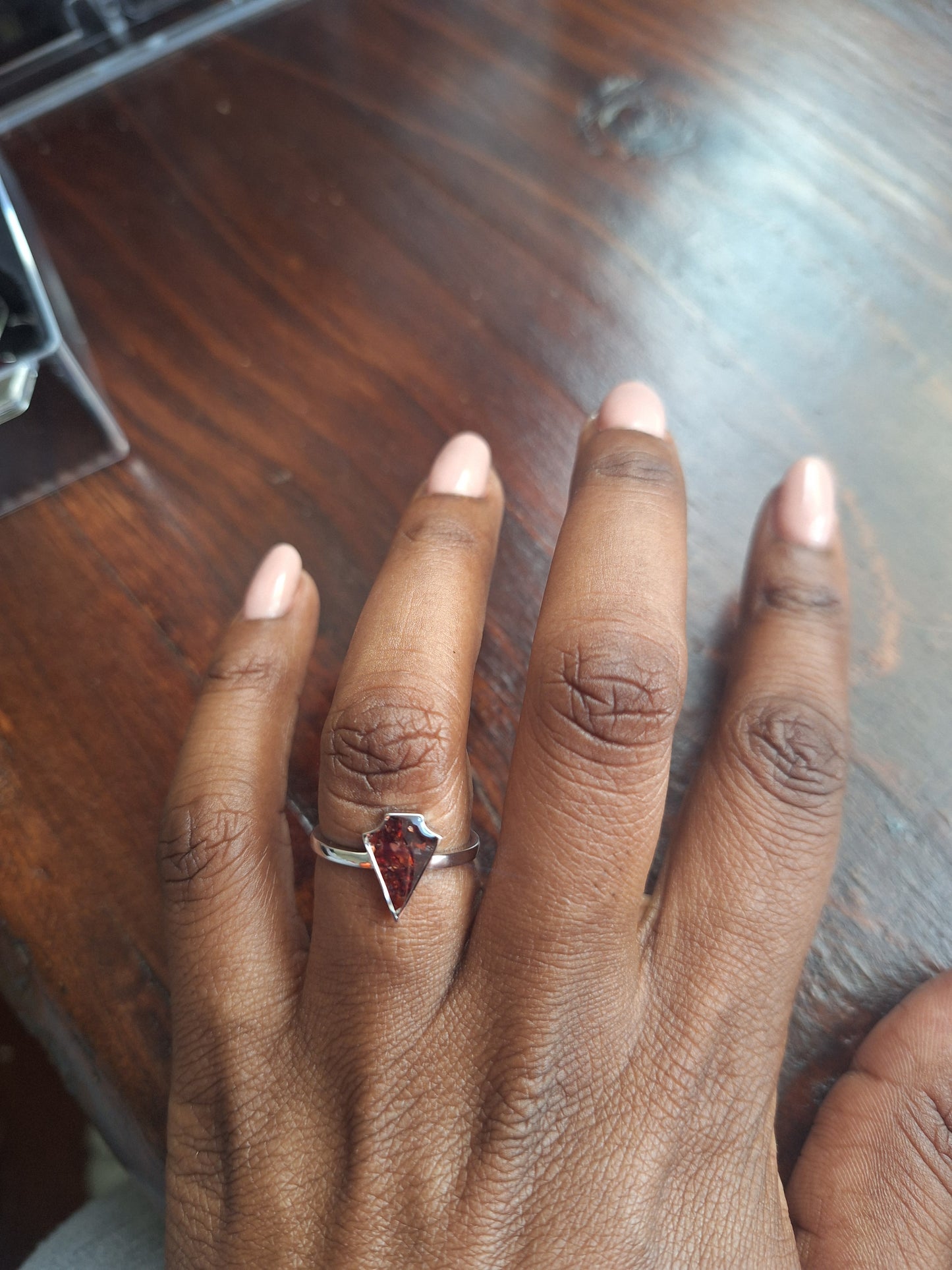 Silver Ngao Pyrope Ring
