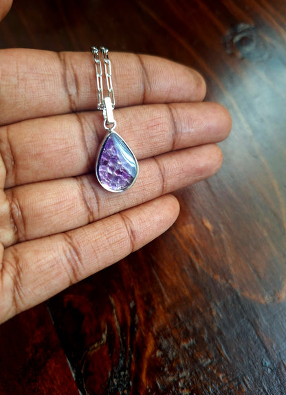 Silver Amethyst Chozi Necklace
