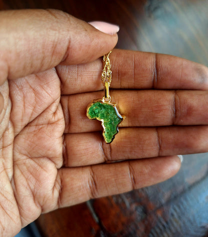 Gold Tsavorite Mini Afrika Necklace